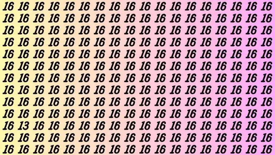 Illusione ottica: Se hai occhi acuti, trova il 13° di 16 numeri in 15 secondi