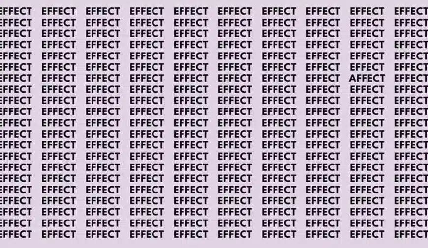 Prova di abilità di osservazione: se hai gli occhi dell’aquila, trova la parola effetto tra gli effetti in 10 secondi.