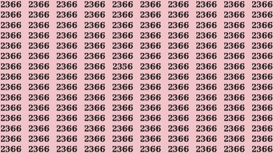 Riesci a trovare 2356 su 2366 in 30 secondi? Illusioni ottiche Spiegazioni e soluzioni