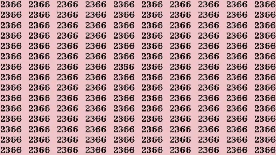 Riesci a trovare 2356 su 2366 in 30 secondi? Illusioni ottiche Spiegazioni e soluzioni