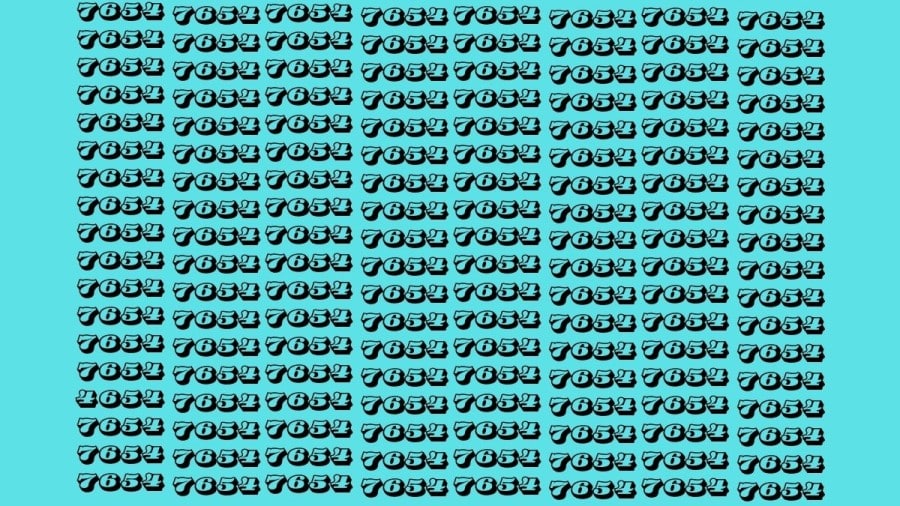 Riesci a trovare 4654 su 7654 in 10 secondi? Illusioni ottiche Spiegazioni e soluzioni