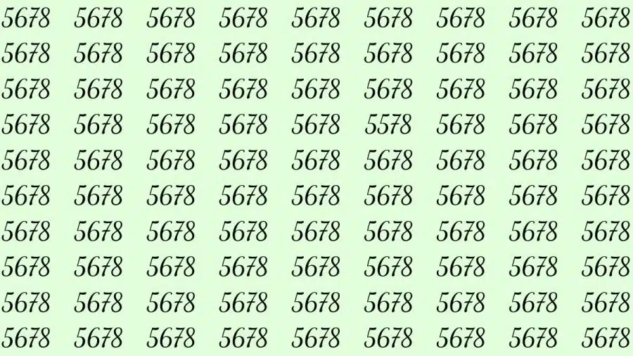 Riesci a trovare 5578 su 5678 in 30 secondi? Illusioni ottiche Spiegazioni e soluzioni
