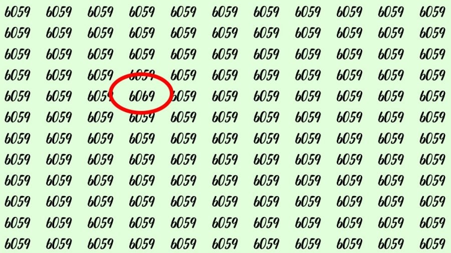 Riesci a trovare 6069 su 6059 in 5 secondi? Illusioni ottiche Spiegazioni e soluzioni