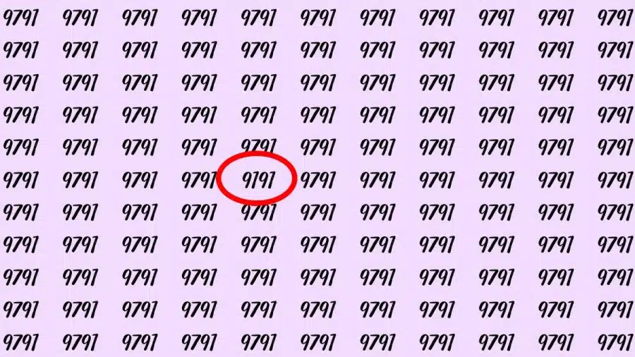 Riesci a trovare 9191 da 9791 in 30 secondi? Illusioni ottiche Spiegazioni e soluzioni