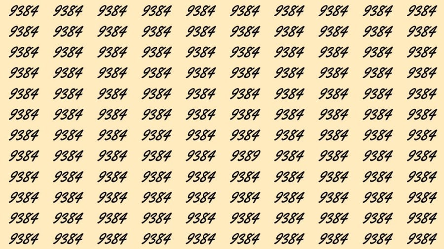 Riesci a trovare 9389 da 9384 in 30 secondi? Illusioni ottiche Spiegazioni e soluzioni