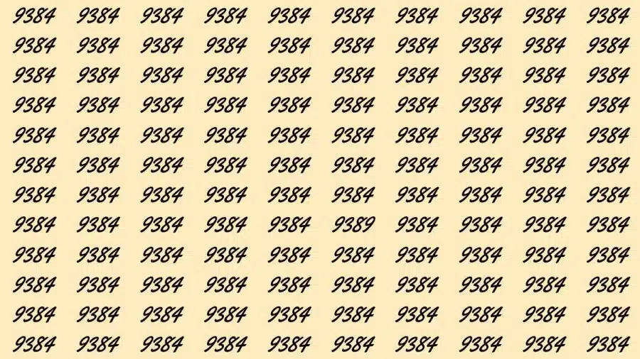 Riesci a trovare 9389 da 9384 in 30 secondi? Illusioni ottiche Spiegazioni e soluzioni