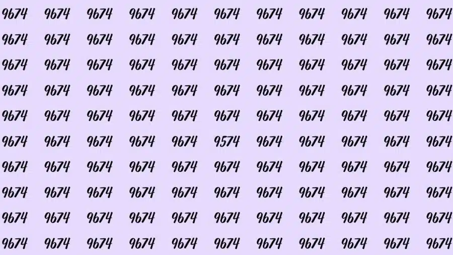 Riesci a trovare 9574 da 9674 in 30 secondi? Illusioni ottiche Spiegazioni e soluzioni