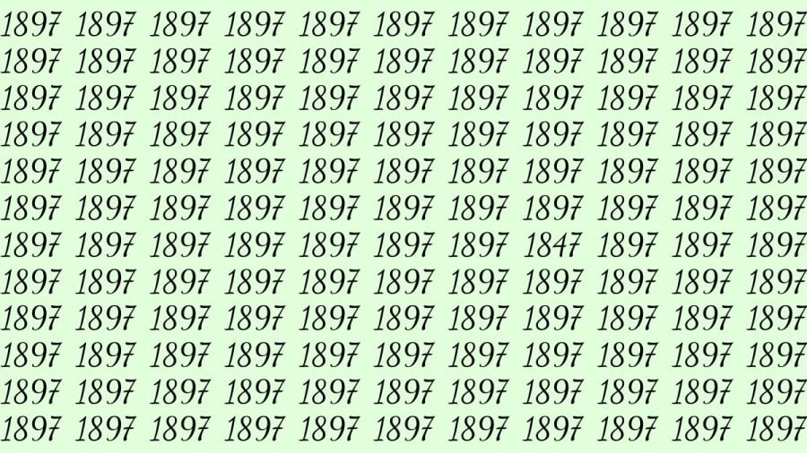 Riesci a trovare 1847 su 1897 in 30 secondi? Illusioni ottiche Spiegazioni e soluzioni