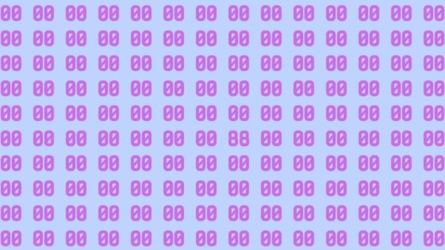 Test di osservazione: Riesci a trovare il numero 88 in 00 in 10 secondi?