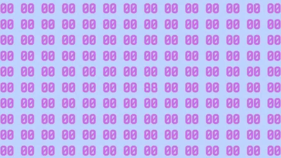 Test di osservazione: Riesci a trovare il numero 88 in 00 in 10 secondi?