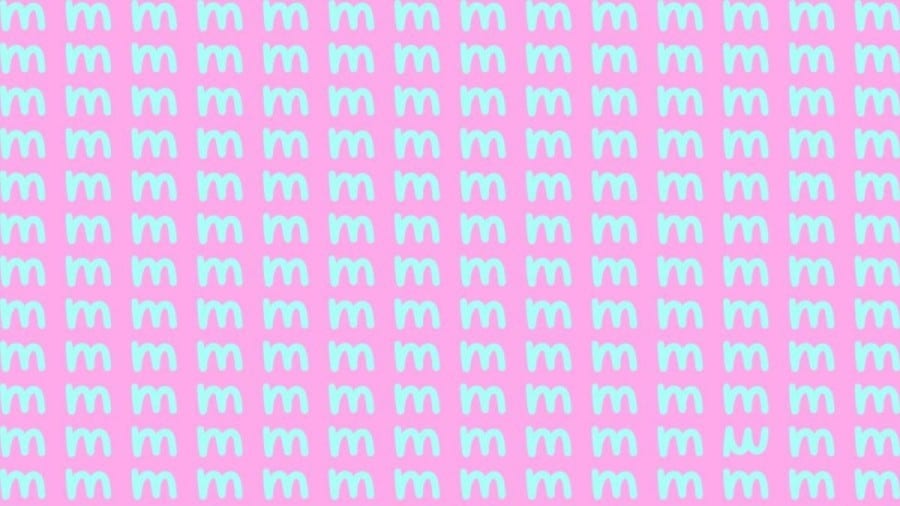 Test di capacità di osservazione: Se hai gli occhi dell'aquila, trova la M rovesciata nell'immagine entro 20 secondi.