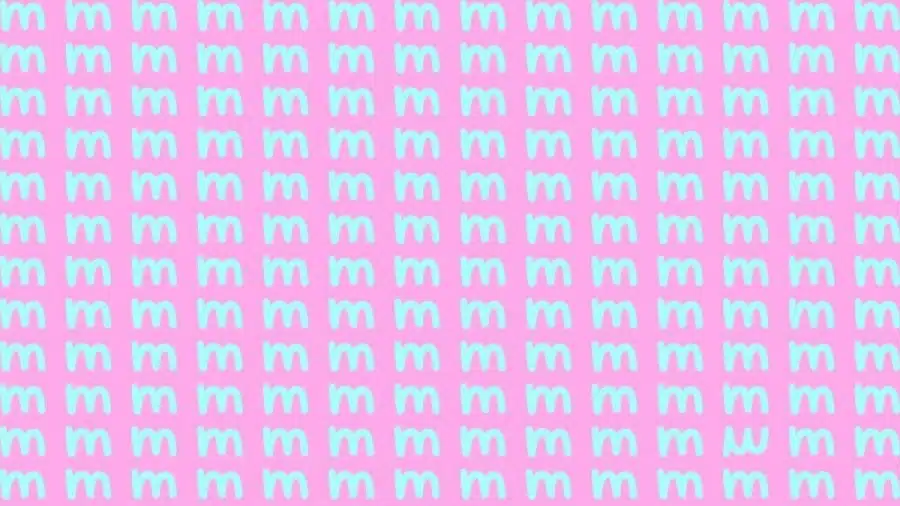 Test di capacità di osservazione: Se hai gli occhi dell'aquila, trova la M rovesciata nell'immagine entro 20 secondi.