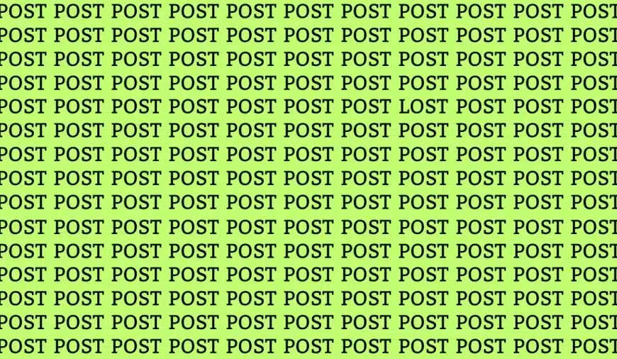 Test di abilità di osservazione: se hai gli occhi acuti, trova la parola persa tra i post in 8 secondi.
