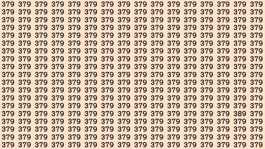 Test di capacità di osservazione: Riesci a trovare il numero 389 in 10 secondi? Test di capacità di osservazione: Riesci a trovare il numero 389 in 10 secondi?