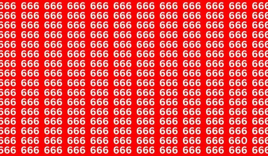 Test di capacità di osservazione: se avete gli occhi dell’aquila, trovate il numero 660 tra i 666 in 15 secondi.