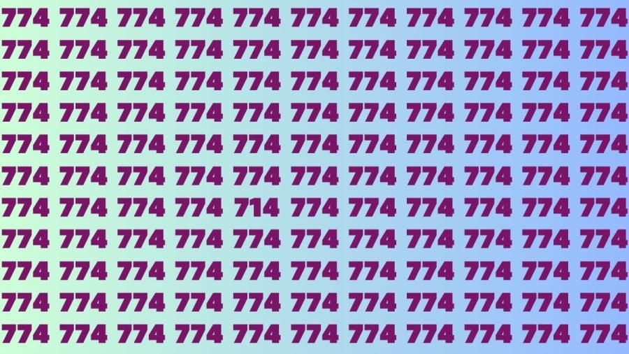 Test di osservazione: se hai occhi d'aquila, trova il numero 714 da 774 in 20 secondi