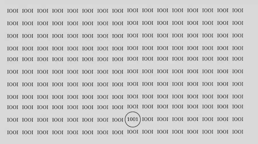 Test dell'illusione ottica: se hai l'occhio dell'aquila, trova il numero 1001 su 1001 in 18 secondi