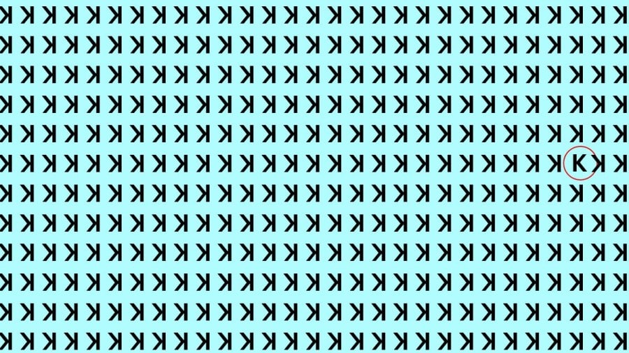 Test dell'illusione ottica: se hai l'occhio dell'aquila, trova la K in 15 secondi