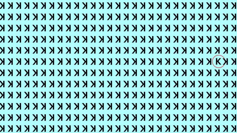 Test dell'illusione ottica: se hai l'occhio dell'aquila, trova la K in 15 secondi