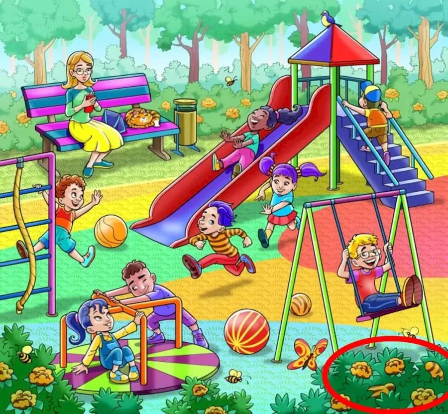 Affrettatevi! Salvate i bambini individuando la tigre prima che gli tenda un'imboscata in questa illusione ottica
