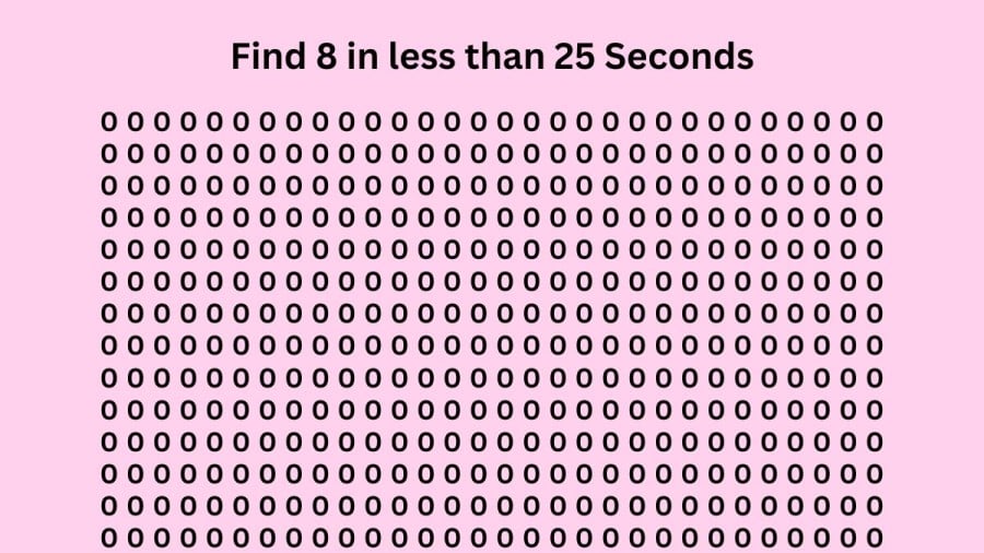 Test di illusione ottica del cervello: se avessi gli occhi di un'aquila, riusciresti a trovare 8 zeri in 25 secondi?
