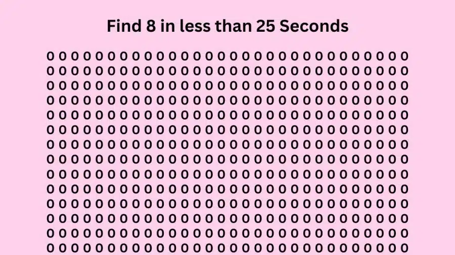 Test di illusione ottica del cervello: se avessi gli occhi di un'aquila, riusciresti a trovare 8 zeri in 25 secondi?