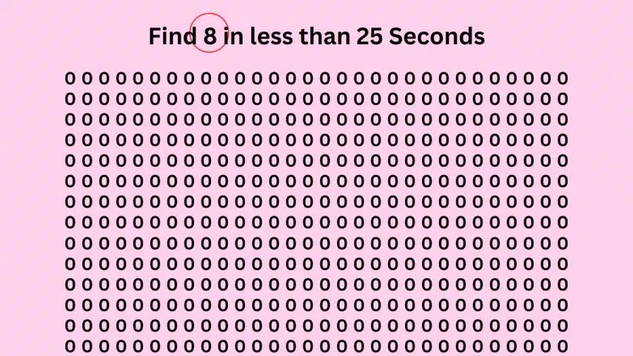 Test di illusione ottica del cervello: se avessi gli occhi di un'aquila, riusciresti a trovare 8 zeri in 25 secondi?