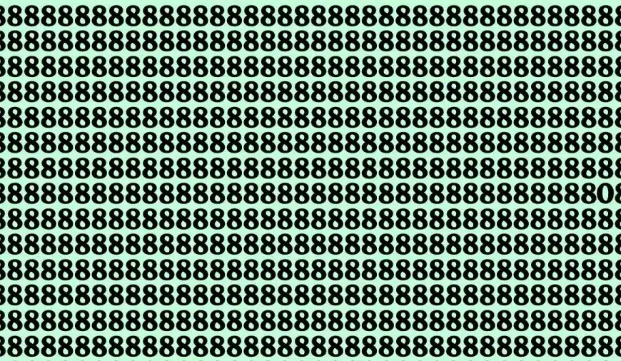 Test cerebrale di illusione ottica: se avete gli occhi dell’aquila, trovate 8 tra gli 0 entro 25 secondi?
