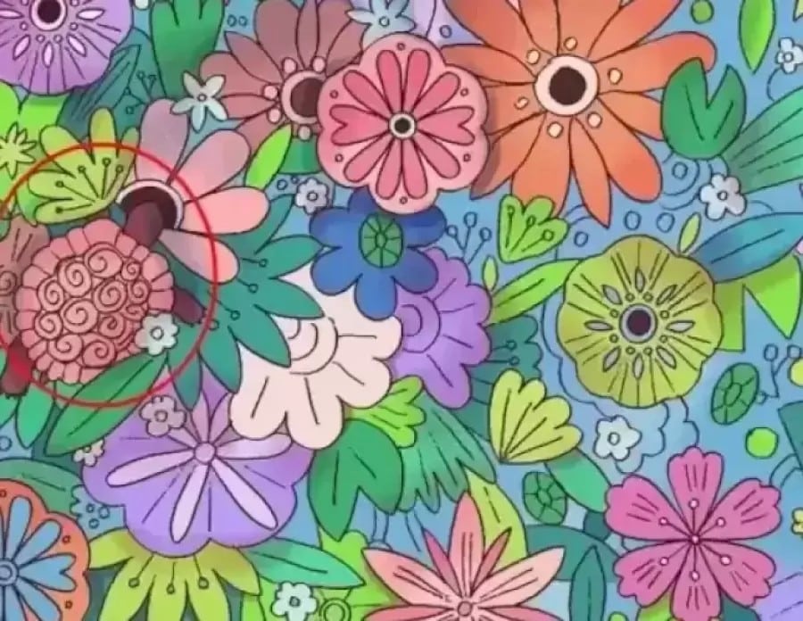 Riesci a trovare la tartaruga nascosta in questa fantasia floreale in 18 secondi? La spiegazione e la soluzione dell'illusione ottica della tartaruga nascosta