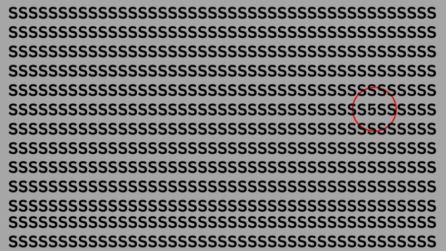 Riesci a trovare 5 di S in 15 secondi? Illusioni ottiche Spiegazioni e soluzioni