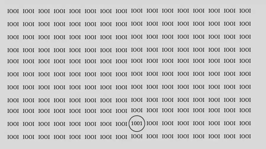 Test dell'illusione ottica: se hai l'occhio dell'aquila, trova il numero 1001 in 1001 in 20 secondi