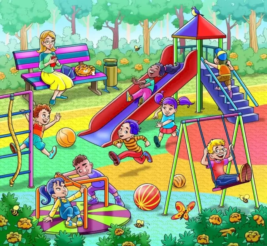 Affrettatevi! Salvate i bambini individuando la tigre prima che gli tenda un'imboscata in questa illusione ottica