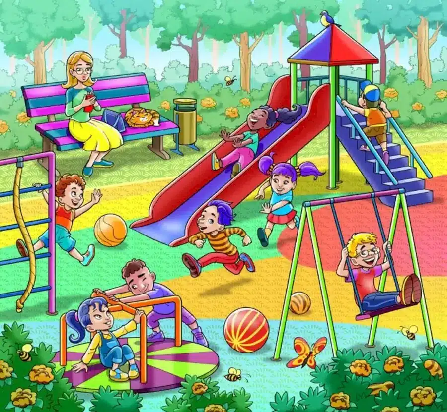 Affrettatevi! Salvate i bambini individuando la tigre prima che gli tenda un'imboscata in questa illusione ottica