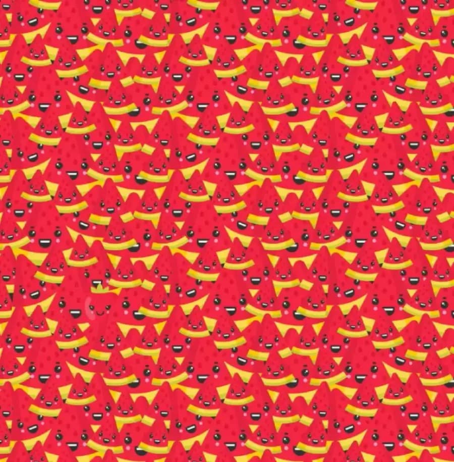 Test di illusione ottica: se si individua la mela in questa immagine entro 18 secondi, si ha l'occhio dell'aquila
