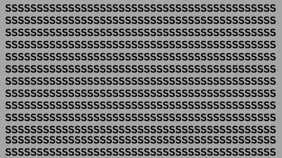 Riesci a trovare 5 di S in 15 secondi? Illusioni ottiche Spiegazioni e soluzioni