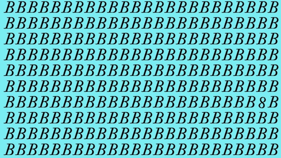 Se avete un occhio attento, trovate 8 di B in 22 secondi.Spiegazione e soluzione per questa illusione ottica