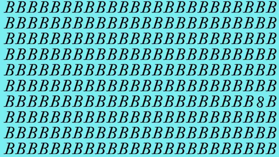 Se avete un occhio attento, trovate 8 di B in 22 secondi.Spiegazione e soluzione per questa illusione ottica