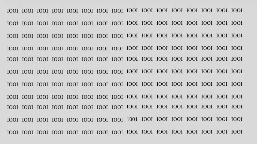 Test dell'illusione ottica: se hai l'occhio dell'aquila, trova il numero 1001 in 1001 in 20 secondi