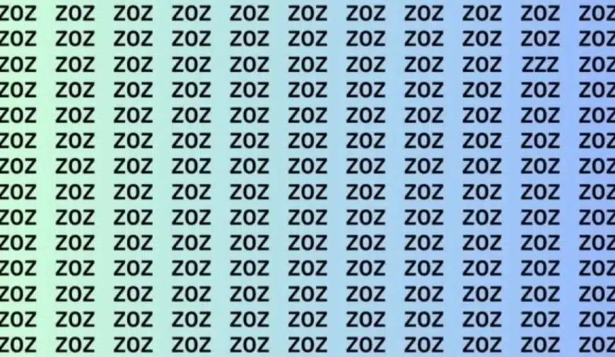 Test sulle capacità di osservazione: Riesci a trovare la ZZZ tra le Z0Z in 8 secondi?
