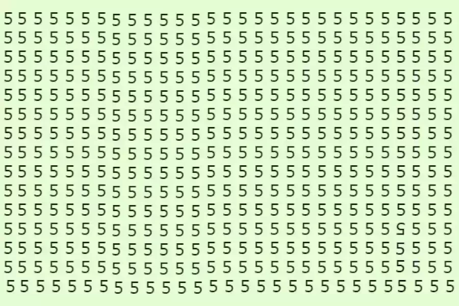 Test oculare di illusione ottica: Riesci a trovare il 5 capovolto in 12 secondi?