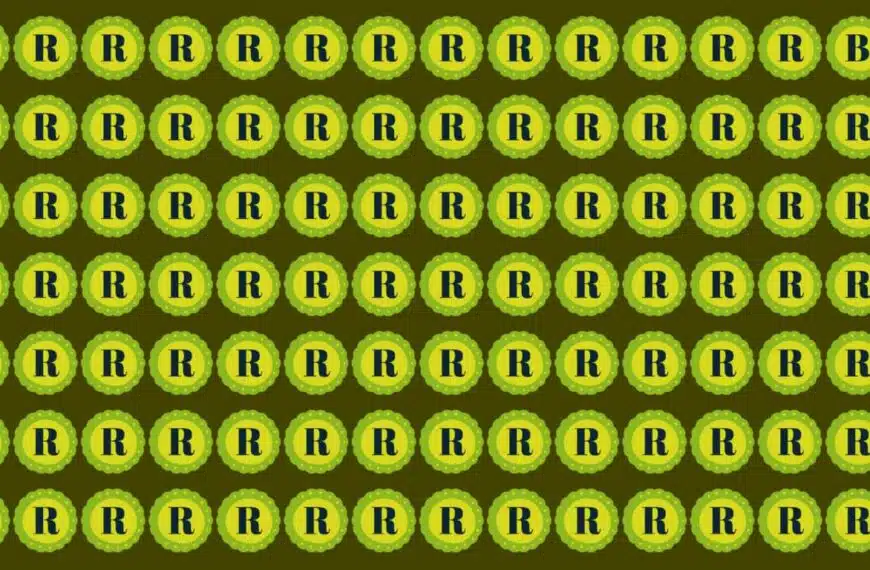 Gioco di osservazione: raccogliete l’avvincente sfida e mettete alla prova la vostra acutezza visiva trovando l’intruso nascosto tra le lettere R, in meno di 25 secondi!