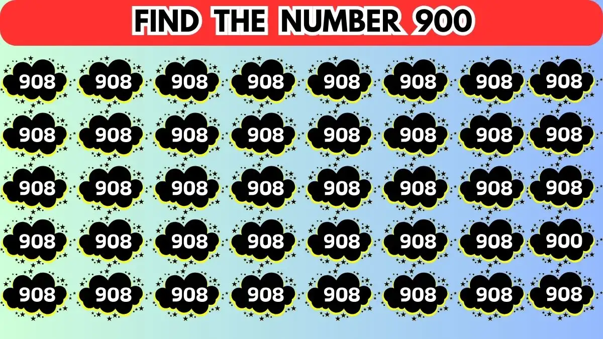 Illusione ottica: riesci a trovare il numero 900 da 908 in 10 secondi?