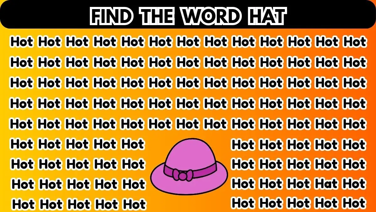Illusione ottica: riesci a trovare la parola HAT in HOT in 10 secondi?