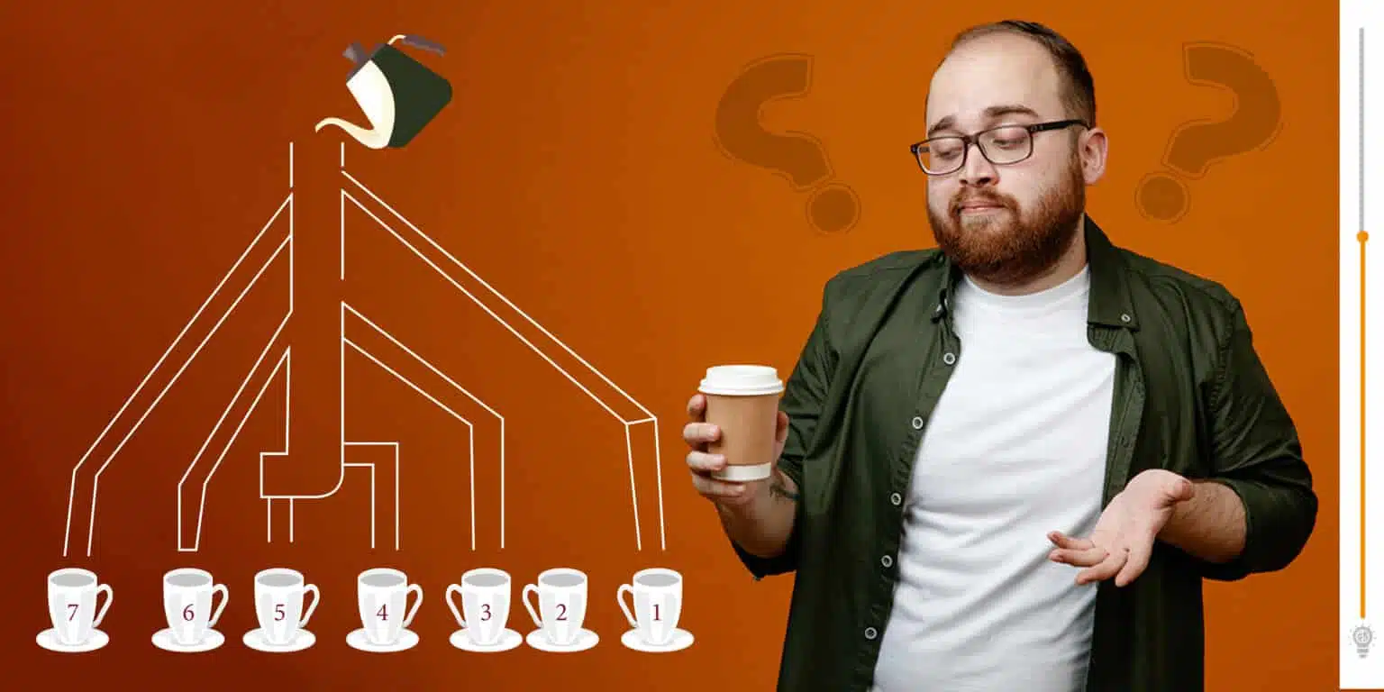 Sfida di logica: metti alla prova il tuo QI e vedi quale tazza di caffè si riempie prima!