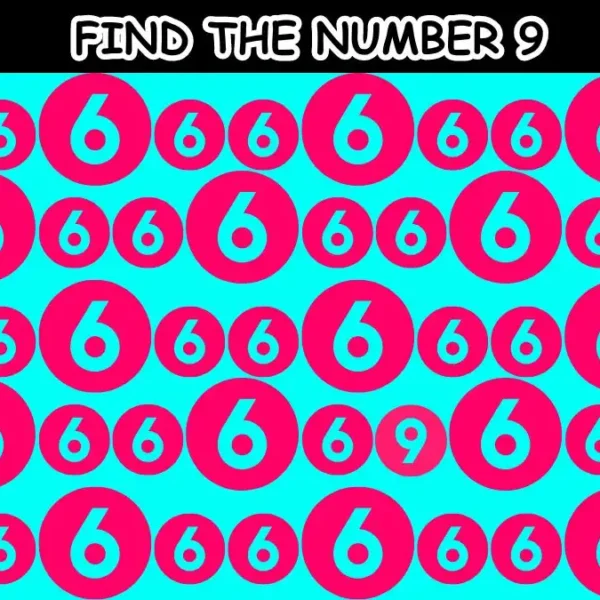 Illusione ottica: riesci a trovare il numero 9 in 10 secondi?