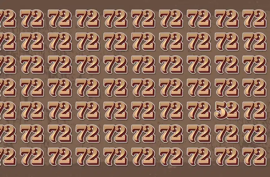 Sfida visiva: riuscite a identificare l’intruso nascosto tra i numeri 72 in meno di 30 secondi?