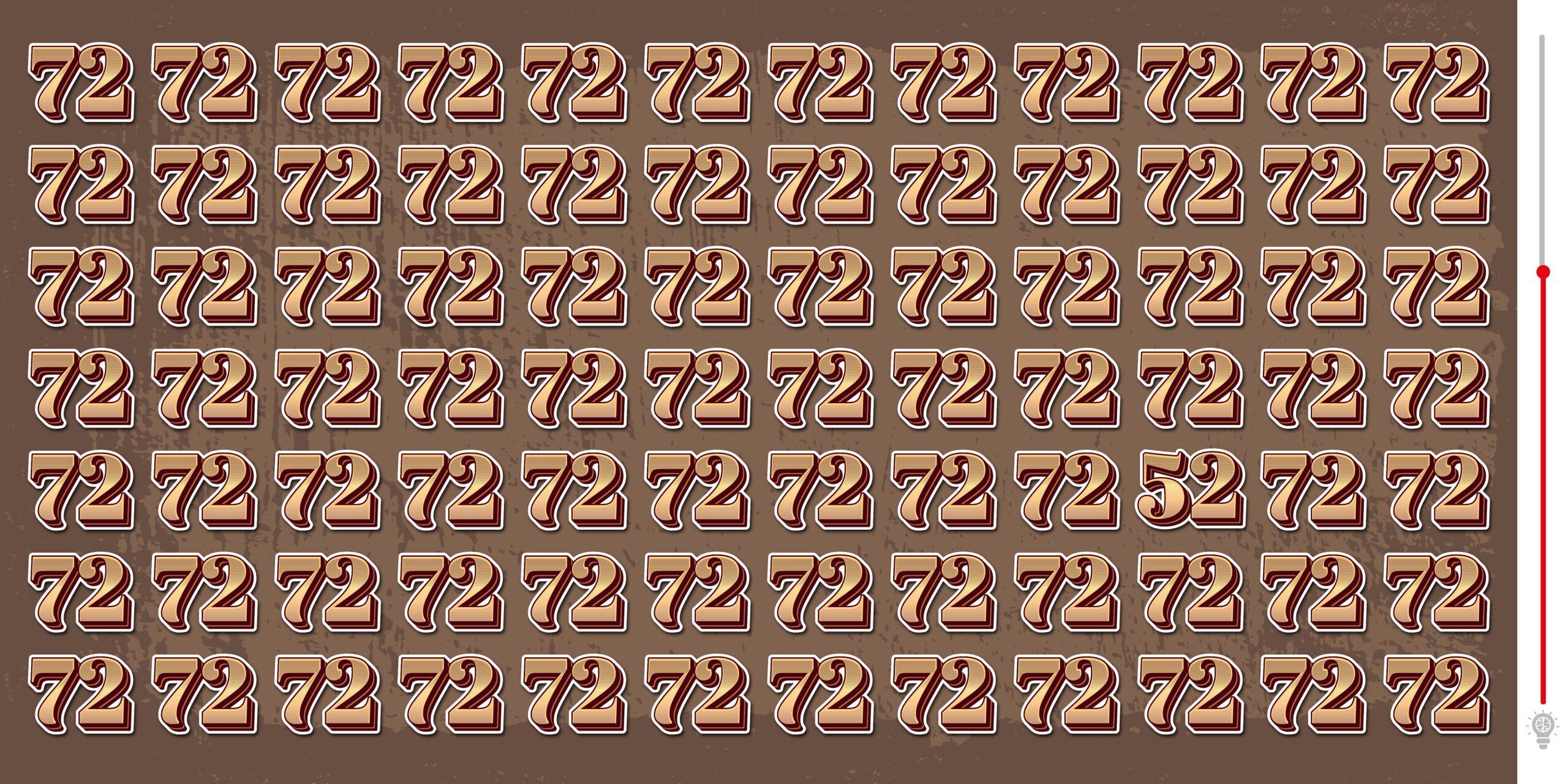 Défi visuel : Identifica l'intruso nascosto tra i numeri 72