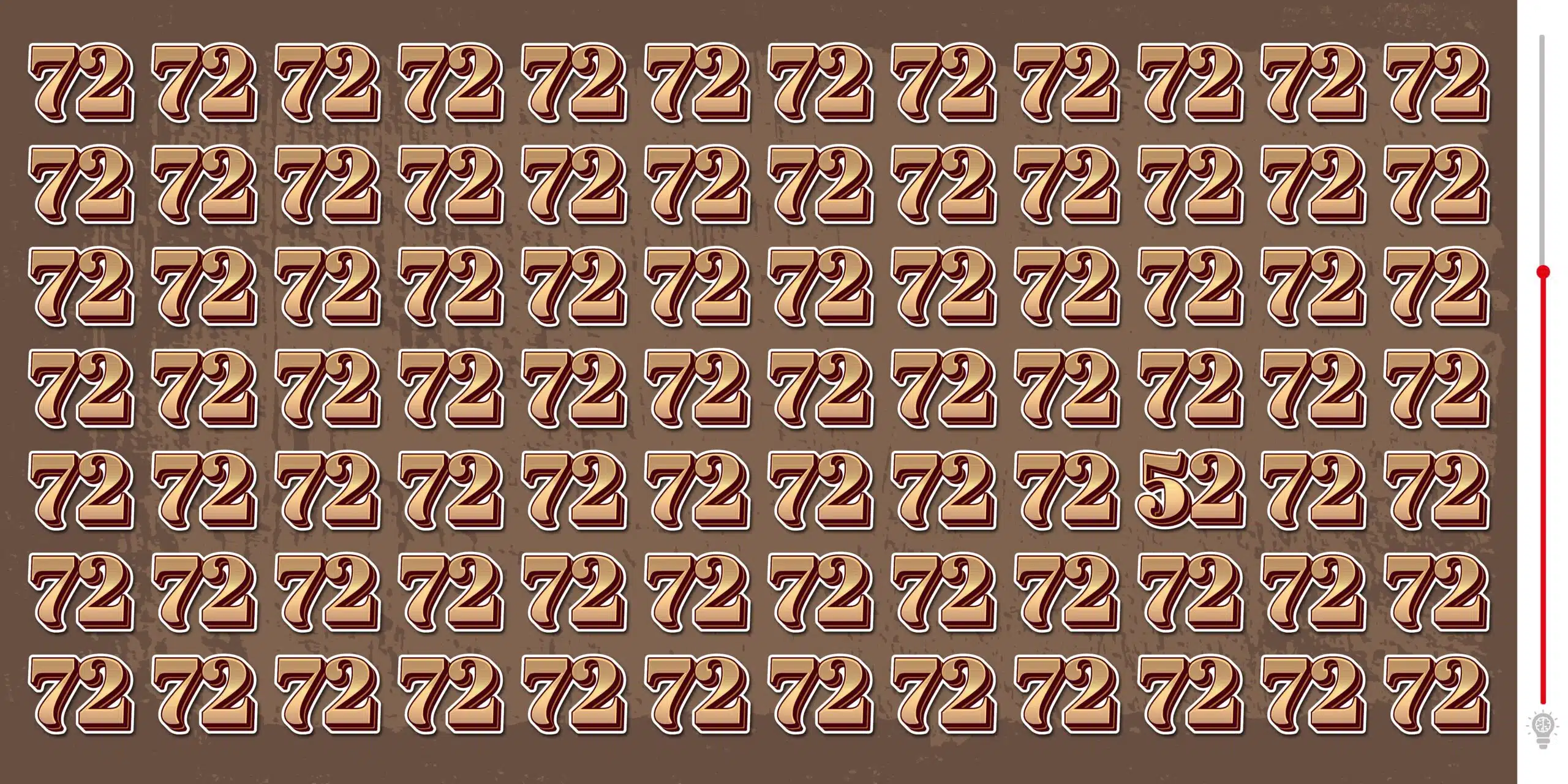 Sfida visiva: riuscite a identificare l'intruso nascosto tra i numeri 72 in meno di 30 secondi?