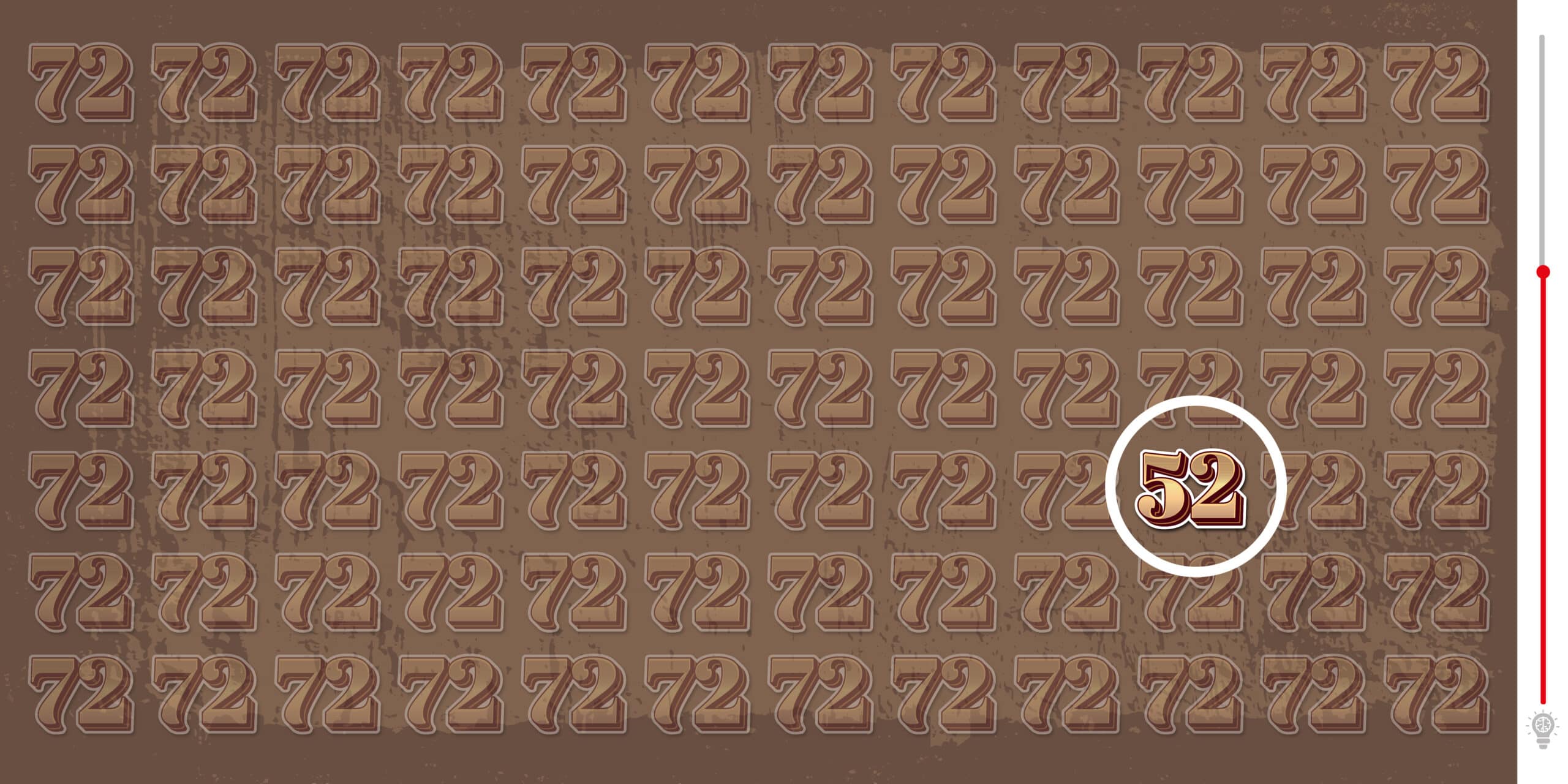 Soluzione del test visivo - numero 52 nascosto