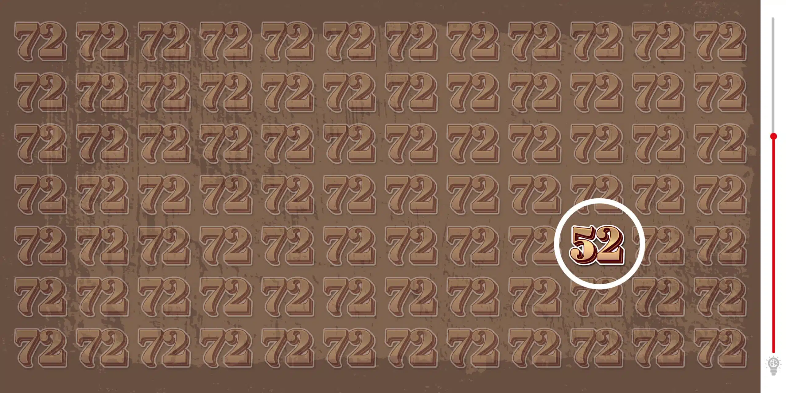 Soluzione del test visivo - numero 52 nascosto